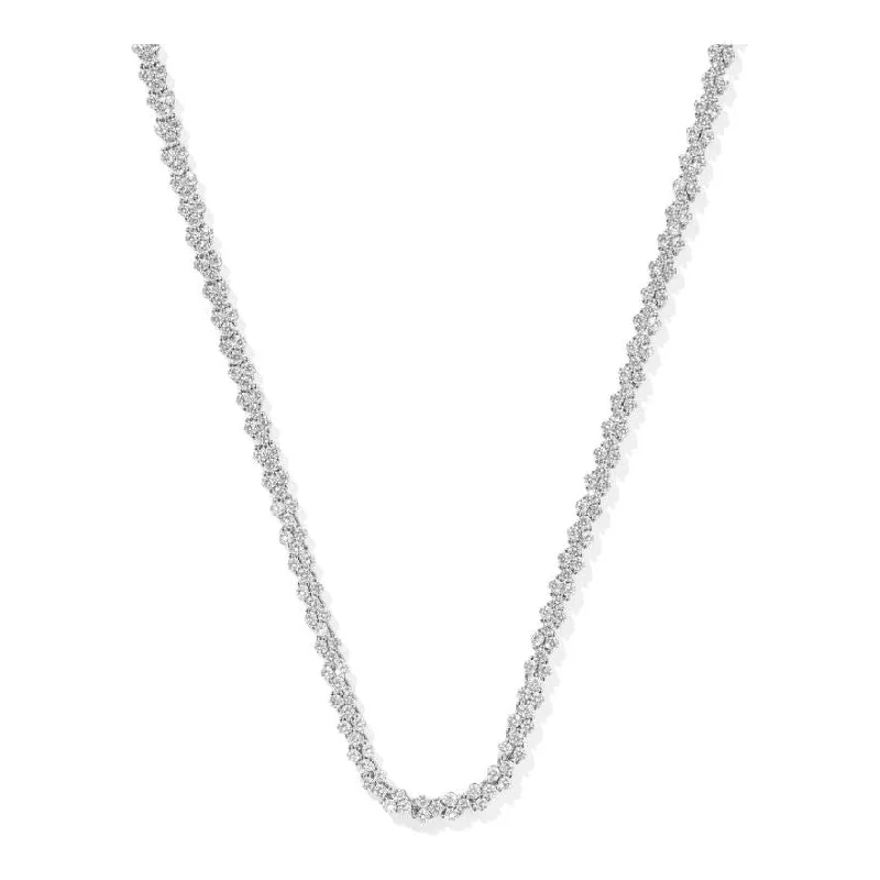 Birthstone Necklaces-Kendra Scott Emery  Tennis Necklace In White Crystal