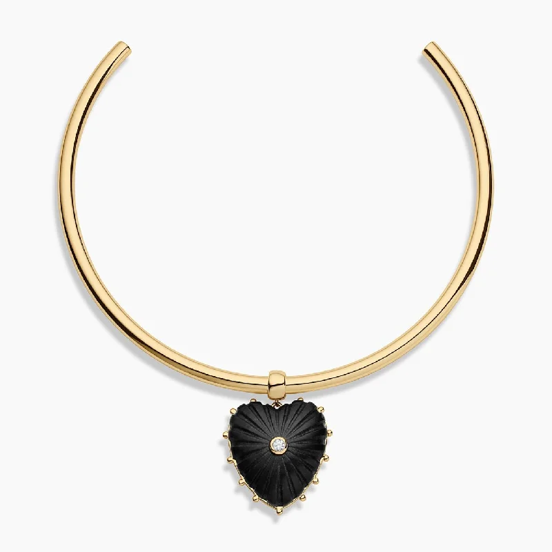 Artistic Pendant Necklaces-Malene Onyx Choker Necklace