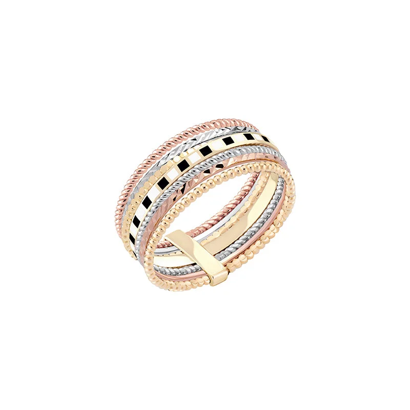 Custom Wedding Bands for Her-Piano Stack Ring