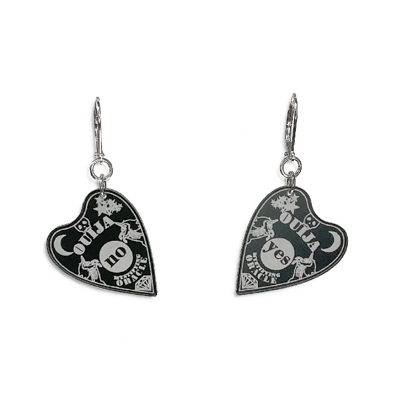 Trendy Gold Drop Earrings-Ouija Planchette Earrings