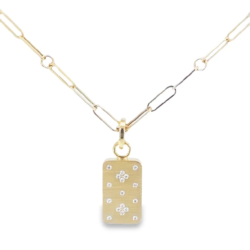 Love Heart Necklaces-Roberto Coin 18K Yellow Gold Venetian Princess Dog Tag Medallion Necklace