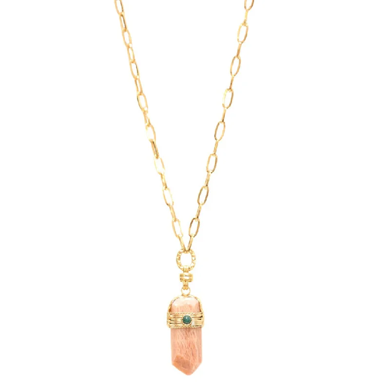 Charm Necklaces-GAS BIJOUX - AVENTURA PENDANT NECKLACE (PINK)