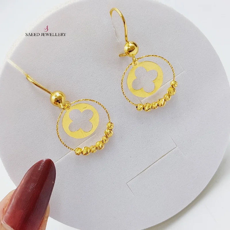 Customizable Hoop Earrings for Women-21K Turkish Clover Earrings