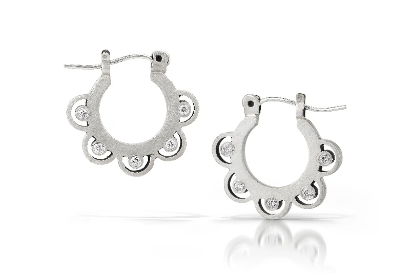 Modern Drop Stud Earrings-Belle Brooke Mini Mandala Hoop Earrings