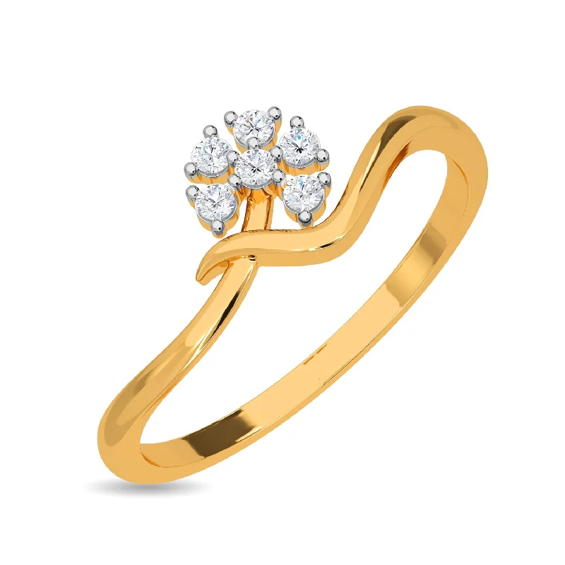 Diamond Engagement Bands for Women-Britta Ring