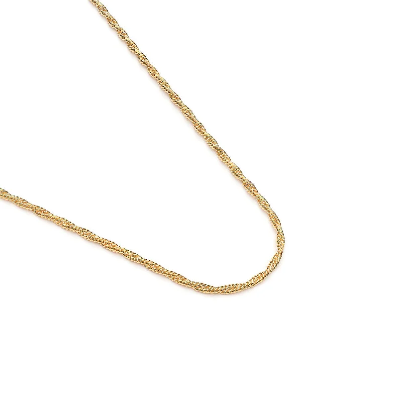 Personalized Pendant Necklaces-Gold Plated 24 Inch Rope Chain Necklace