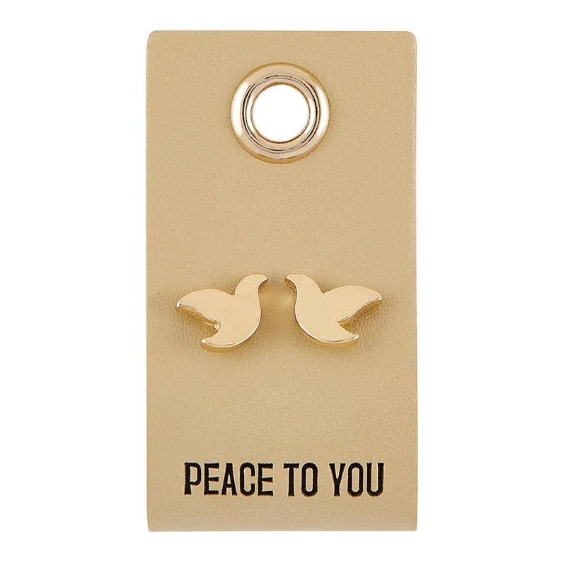 Statement Silver Earrings-Peace to You - Dove Earrings