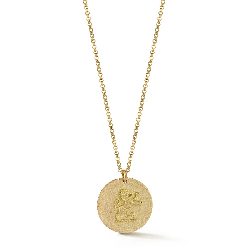 Quote Necklaces-18kt Lion Necklace