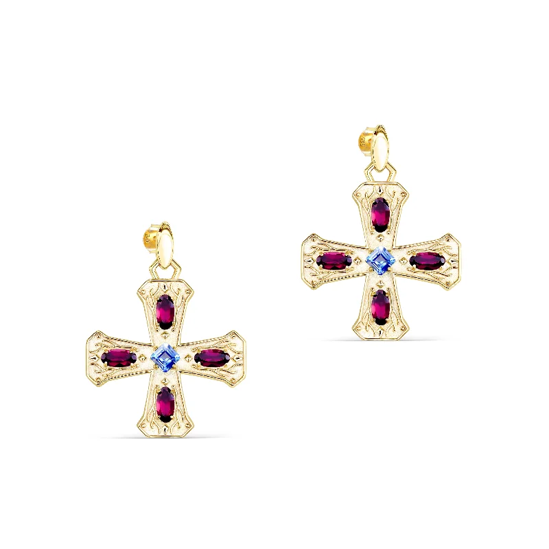 Geometric Drop Earrings for Women-Divine Earrings