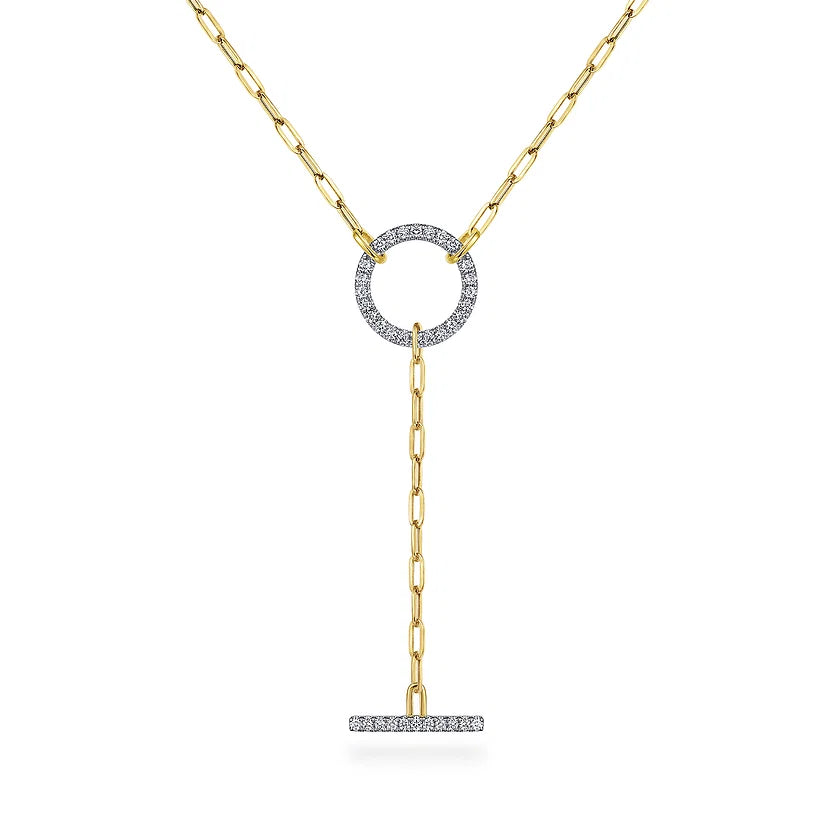 Boho Necklaces-Gabriel & Co. Diamond Y-Knot Necklace