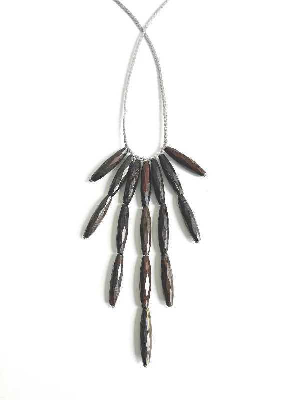 Shiny Necklaces-ANN LIGHTFOOT - BRONZITE DEMI-FRINGE NECKLACE