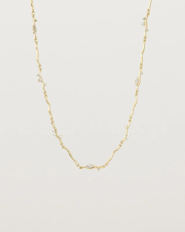 Fashionable Necklaces-Demi Ember Necklace | Diamonds