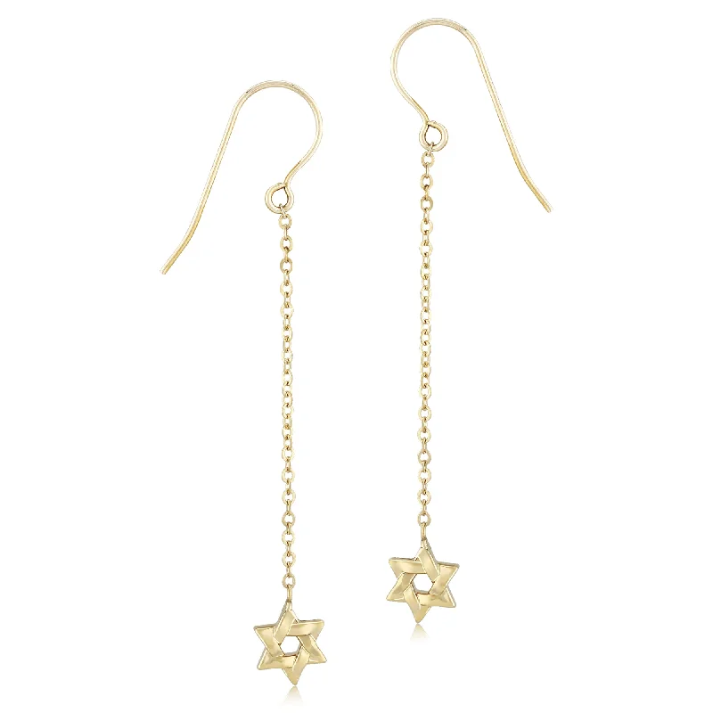 Luxury Gemstone Stud Earrings-Star of David Dangle Earrings