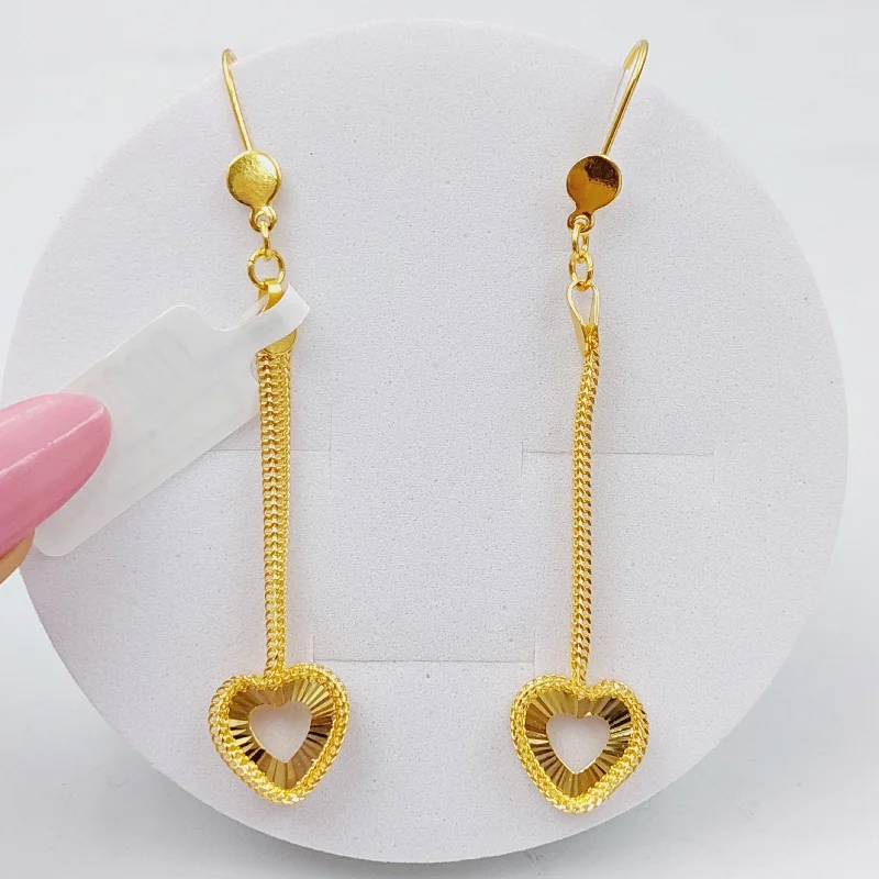 Designer Gemstone Earrings for Women-Heart Earrings