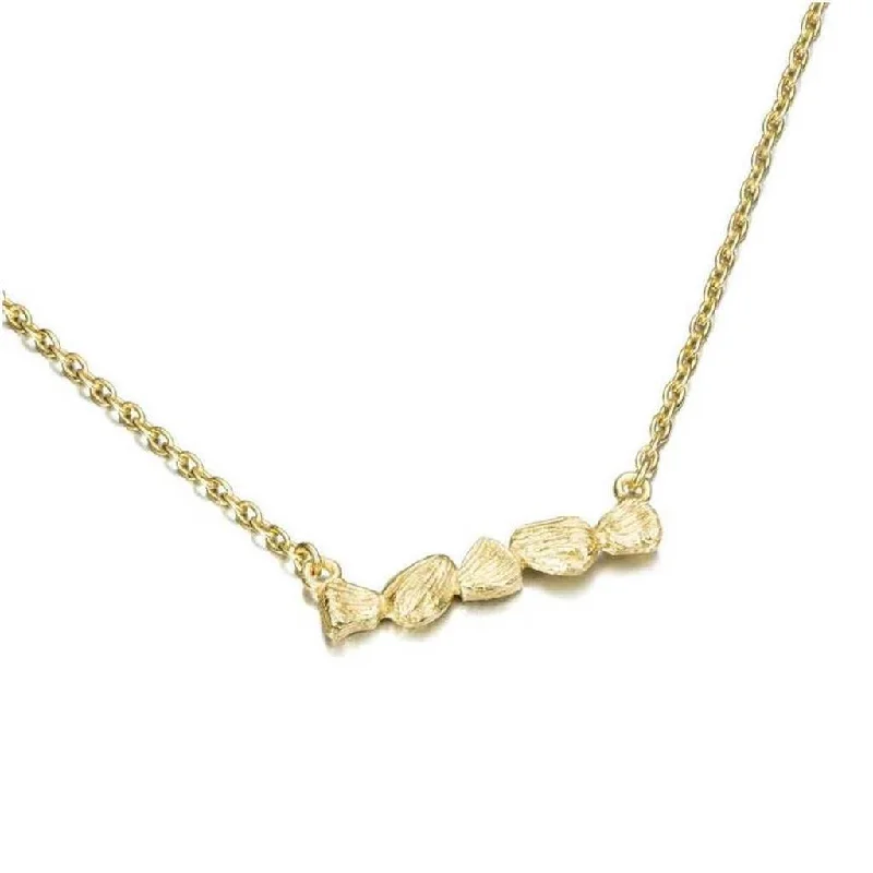 Gold-Plated Necklaces-18K Yellow Gold Vermeil Nugget Bar Necklace