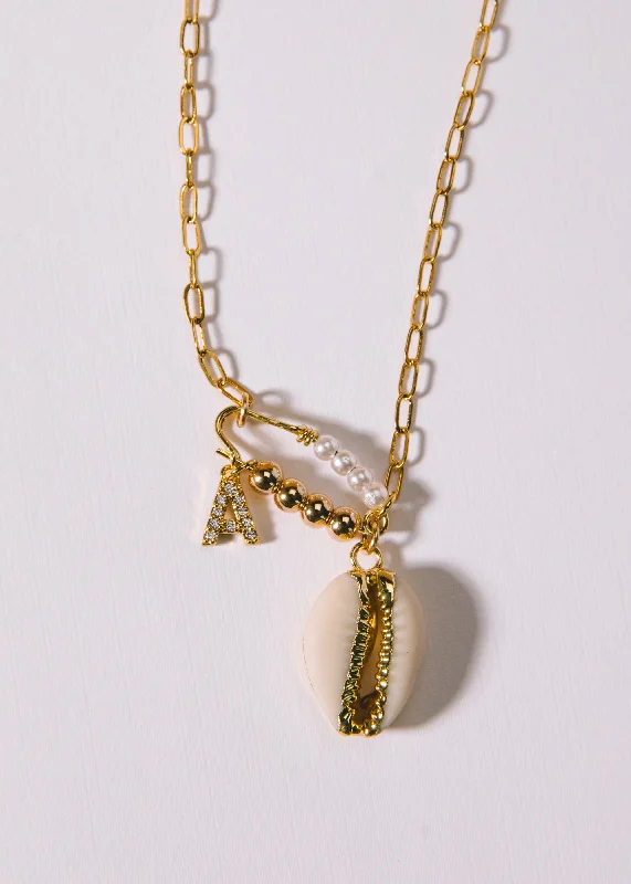 Affordable Necklaces-Shell Pin Necklace