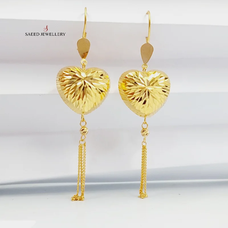 Trendy Crystal Hoop Earrings-Heart Earrings