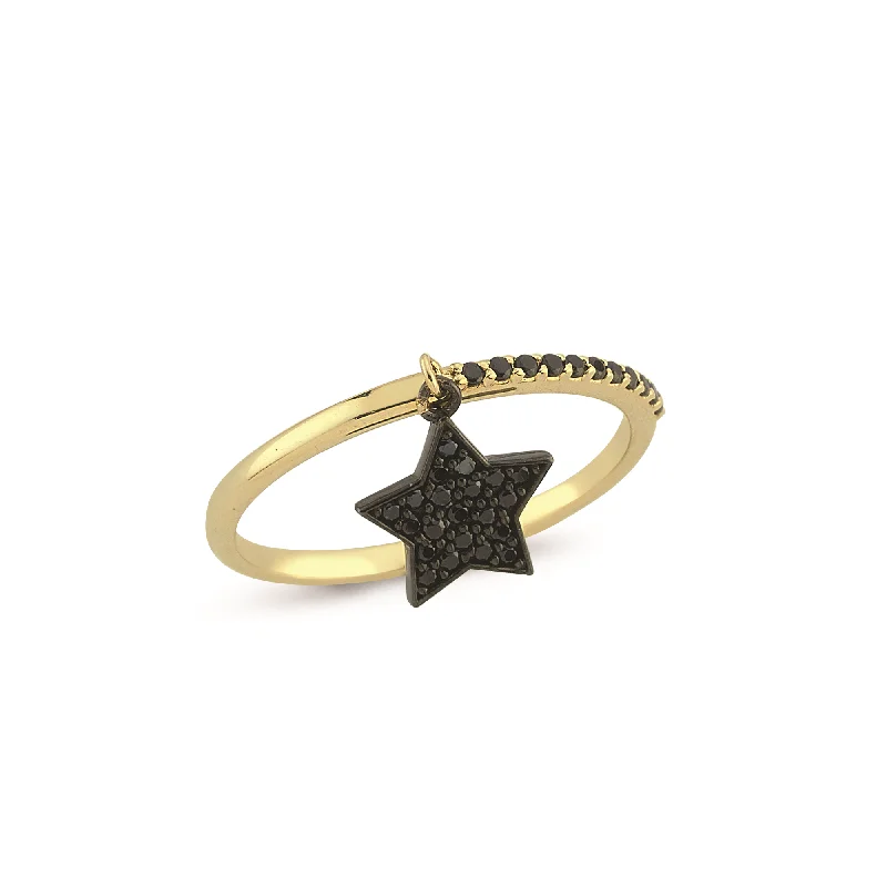 Affordable Designer Engagement Rings-Diamond Star Ring