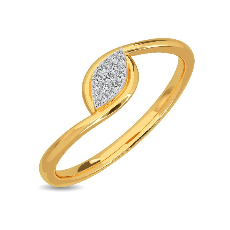 Stylish Promise Rings-Miniscule Marquise Ring