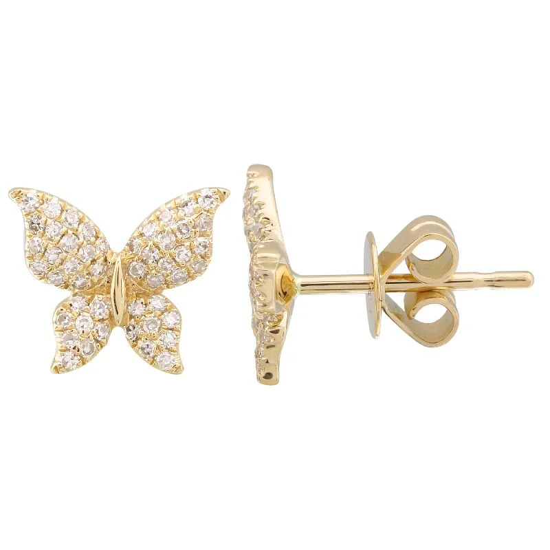 Simple Drop Earrings-Butterfly Stud Statement Earrings