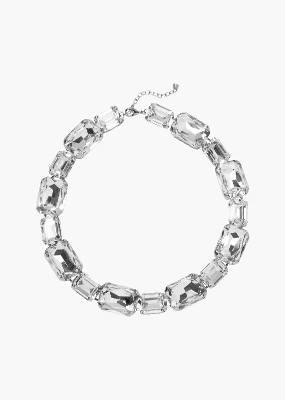 Crystal Choker Necklaces-Beatriz Necklace -- Crystal