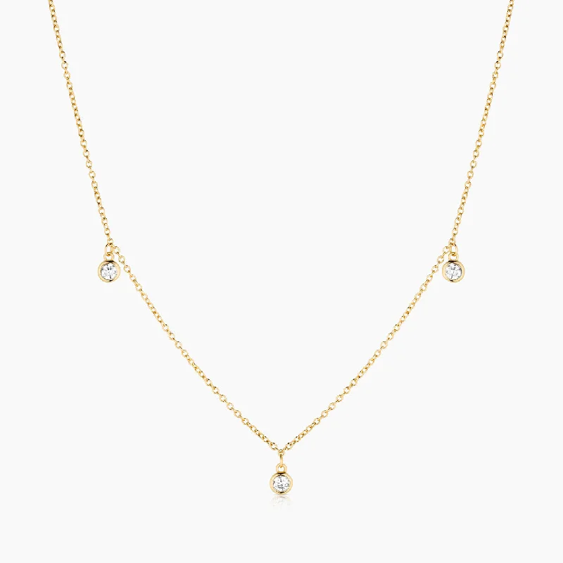 Fashionable Necklaces-14k Fine Tori Diamond Choker Necklace