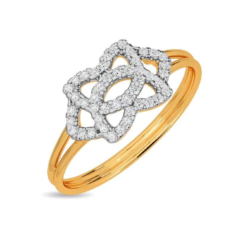 Affordable Designer Engagement Rings-Foral Divine Ring