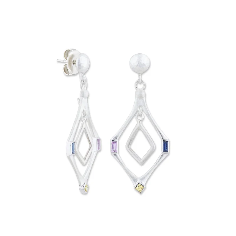 Trendy Gold Drop Earrings-Lika Behar Prismic Earrings