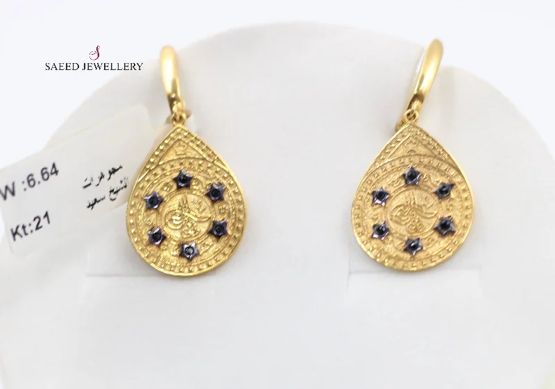 Large Crystal Drop Earrings-Rashadi Earrings