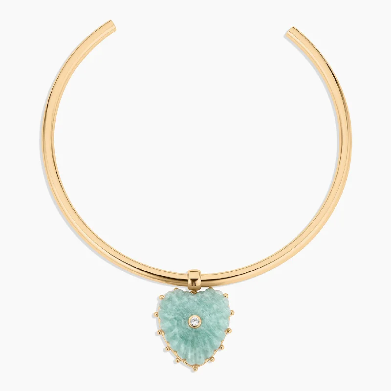 Cross Necklaces-Malene Amazonite Choker Necklace