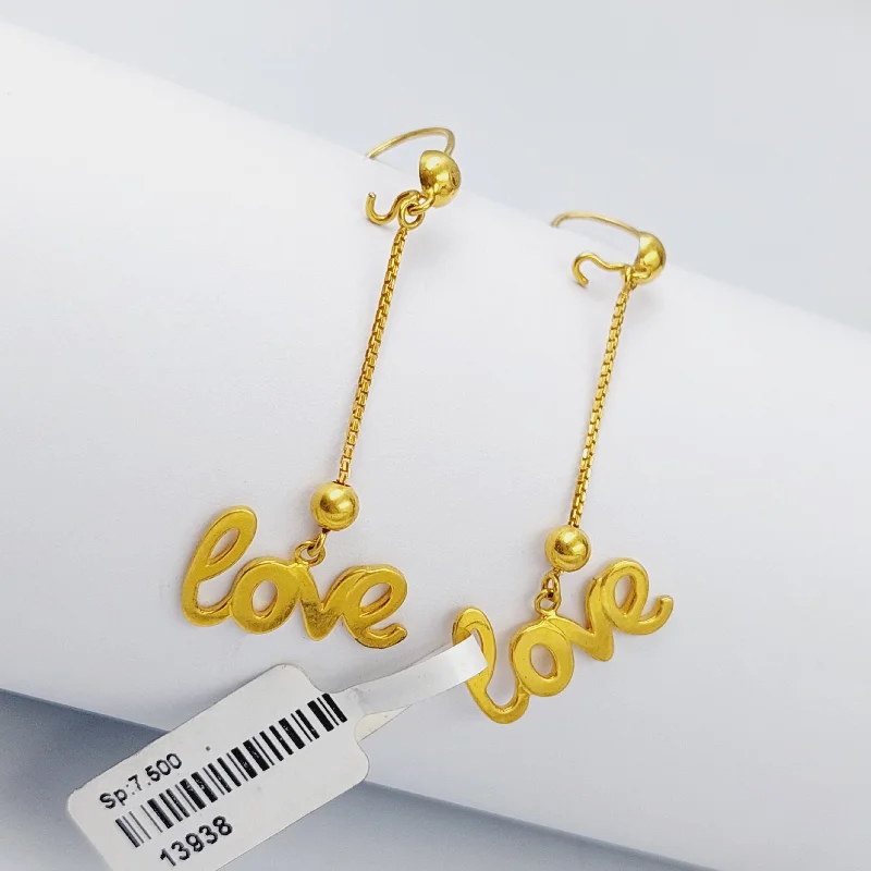 Crystal Drop Earrings for Women-LOVE Earrings