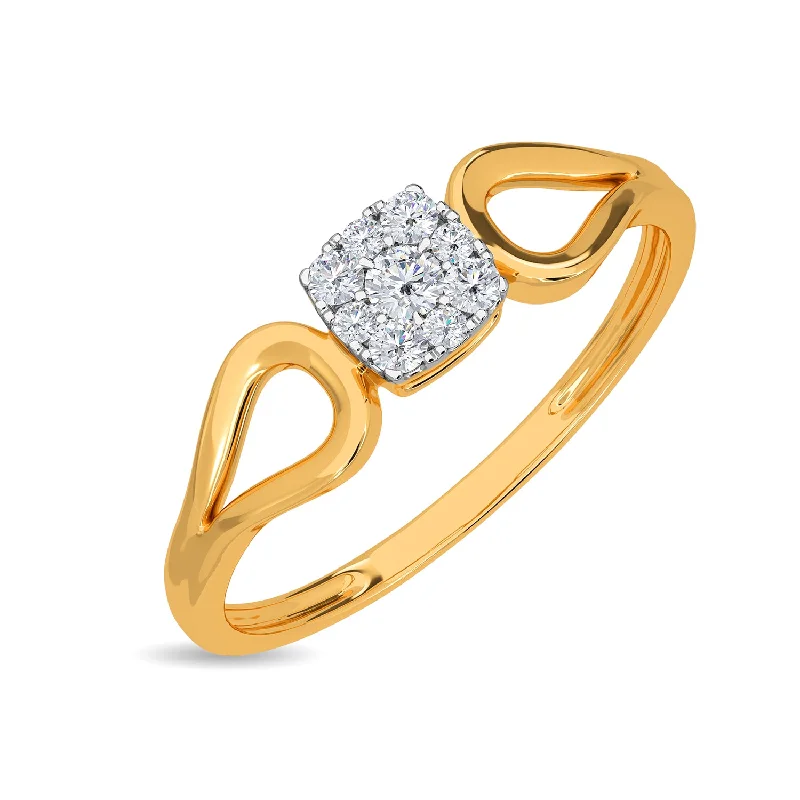 Designer Gold Wedding Rings-Stack Fusion Ring