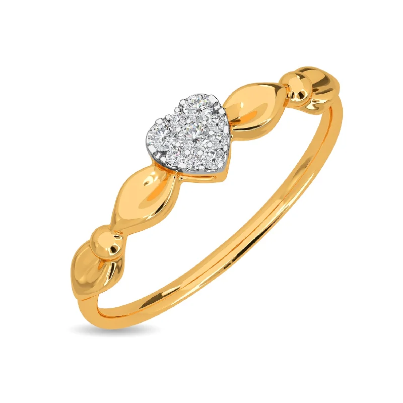 Designer Vintage Engagement Rings for Men-Caro Heart Ring