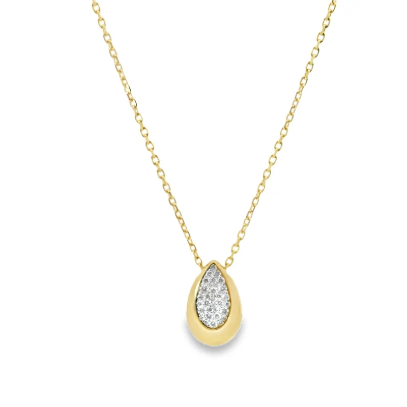 Cute Necklaces-Aspery and Guldag Large Teardrop Necklace