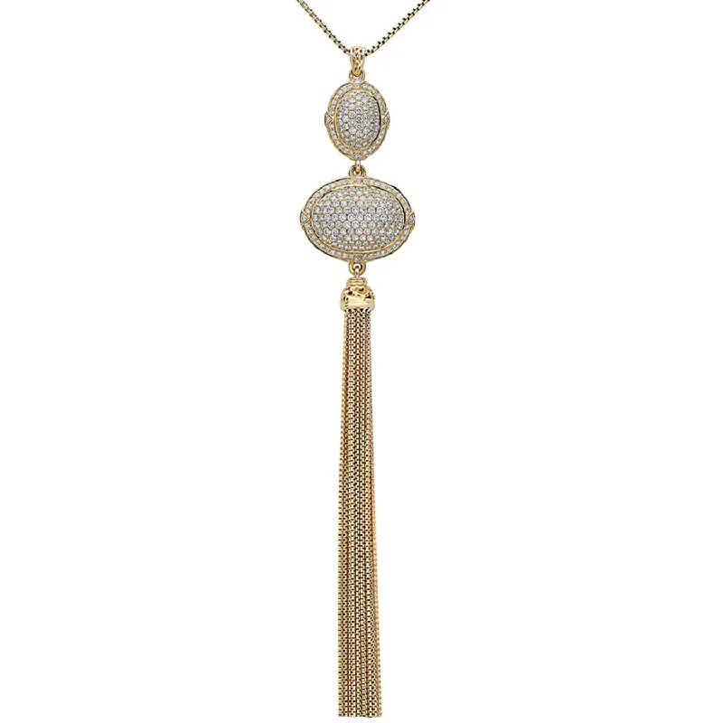 Protective Necklaces-Diamond Tassel Necklace