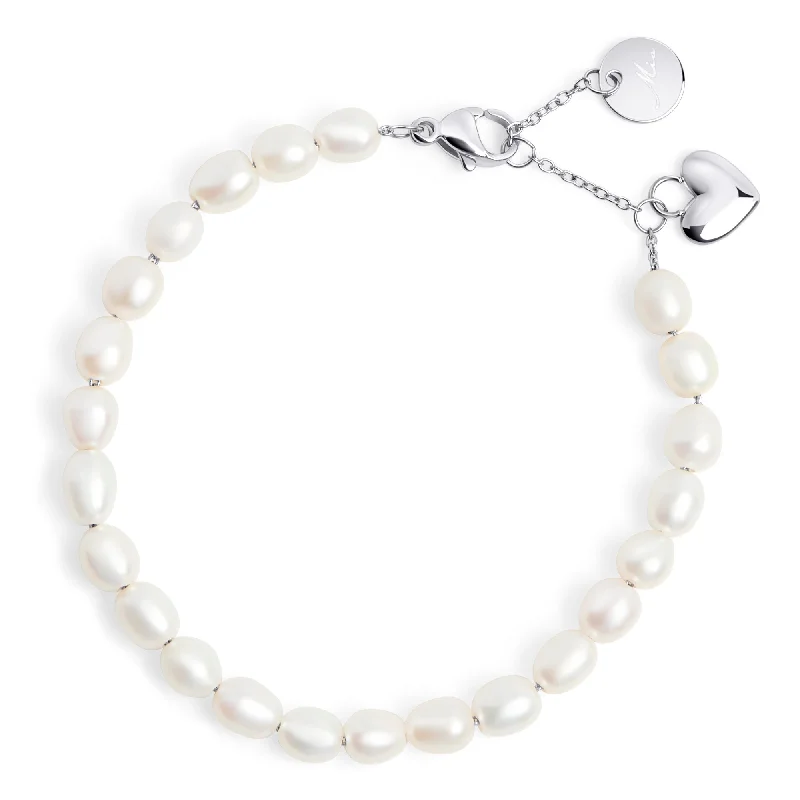 Adjustable Crystal Bracelets-Papaya Pearl Bracelet