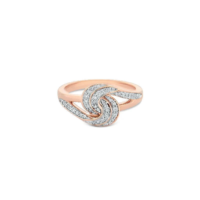 Stackable Diamond Rings-Intertwined Diamond Ring