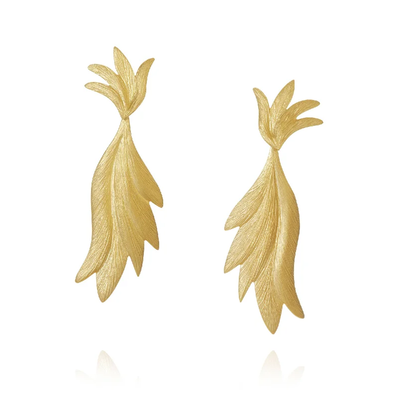 Custom Drop Earrings for Women-Aura 18K Gold Earrings