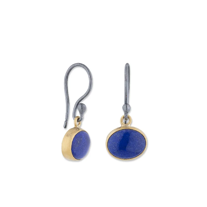 Sparkling Hoop Earrings-Lika Behar Lapis "POMPEI" Dangle Earrings