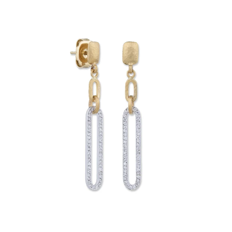 Bright Silver Earrings-PRE-ORDER: Lika Behar "Chill-Link" Diamond Earrings