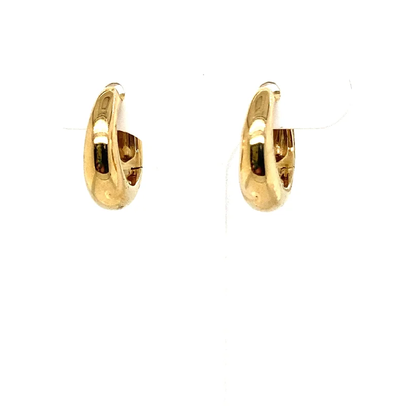 Custom Drop Earrings for Women-Gold Tapered Huggy Earrings