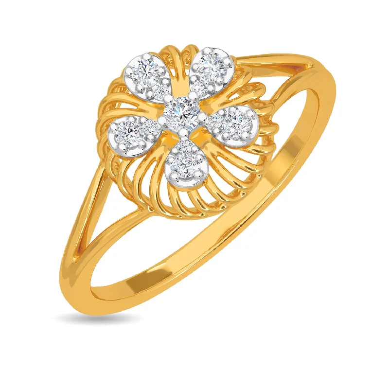 Platinum Engagement Rings with Diamonds-Pristin Ring