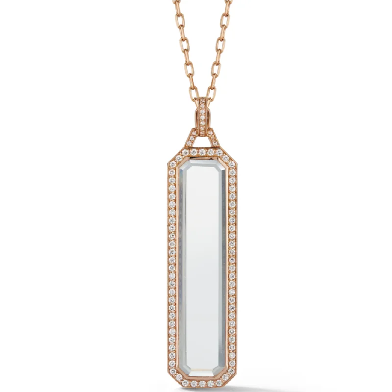 3D Printed Necklaces-Walters Faith 'BELL' Diamond Rock Crystal Bar Charm Necklace