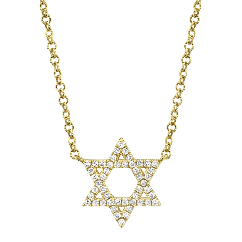 Trendy Choker Necklaces-Shy Creation Small Star of David Necklace