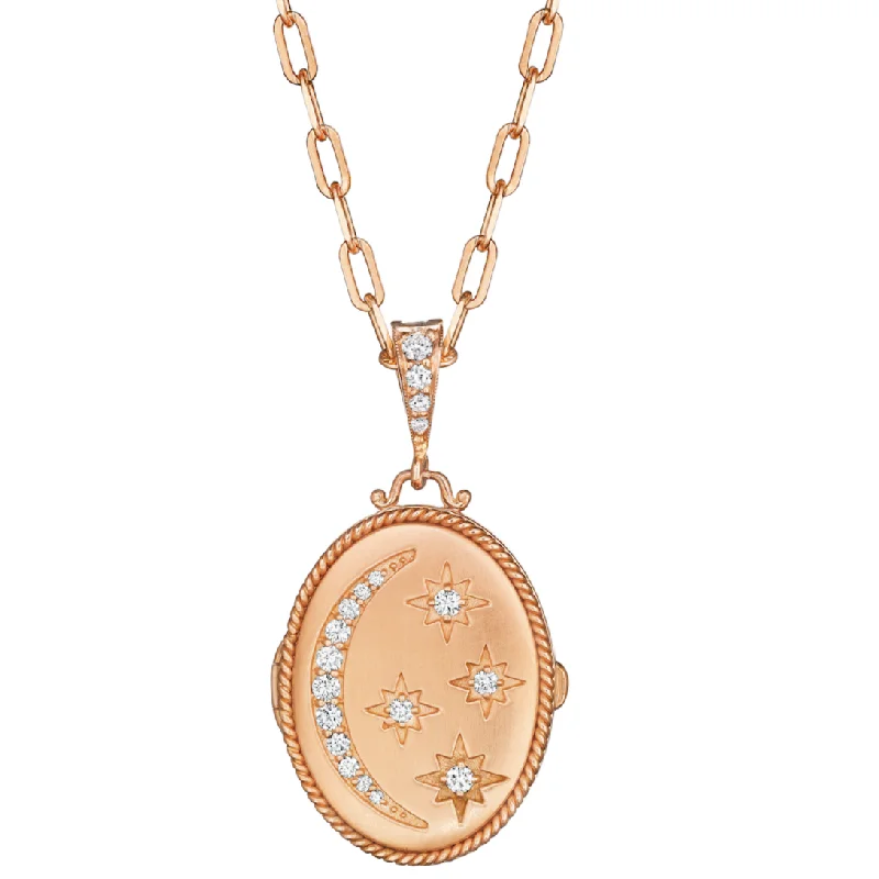 Floral Necklaces-Penny Preville Celestial Locket Charm Necklace