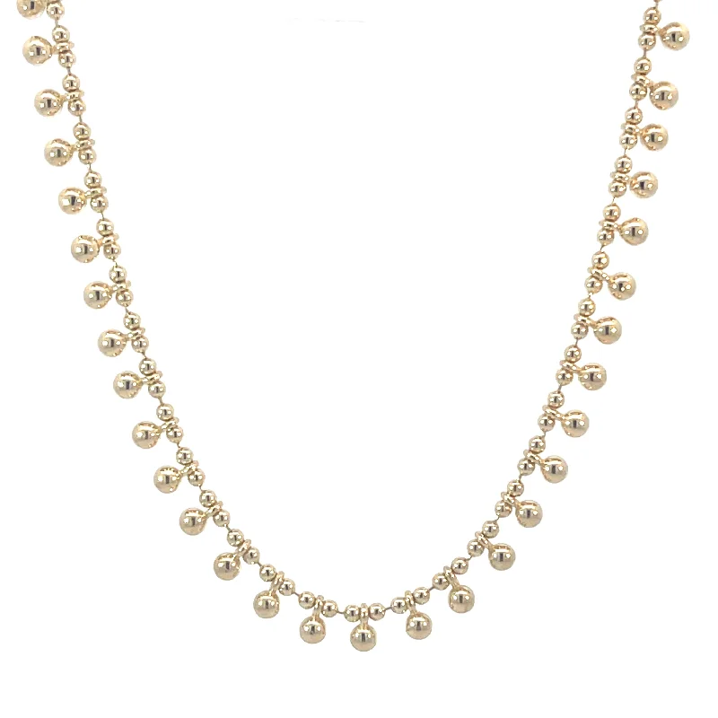 Simple Chain Necklaces-Aspery & Guldag Ball Beaded Necklace