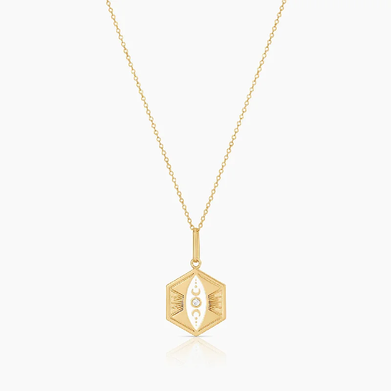 High-End Necklaces-Divine Feminine White Enamel Necklace