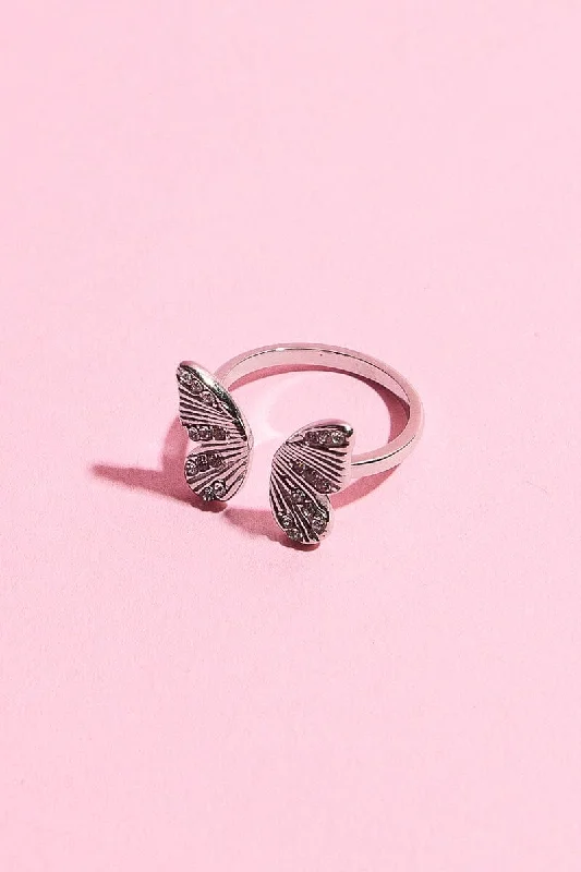 Customizable Promise Bands-Butterfly Dance Midi Ring