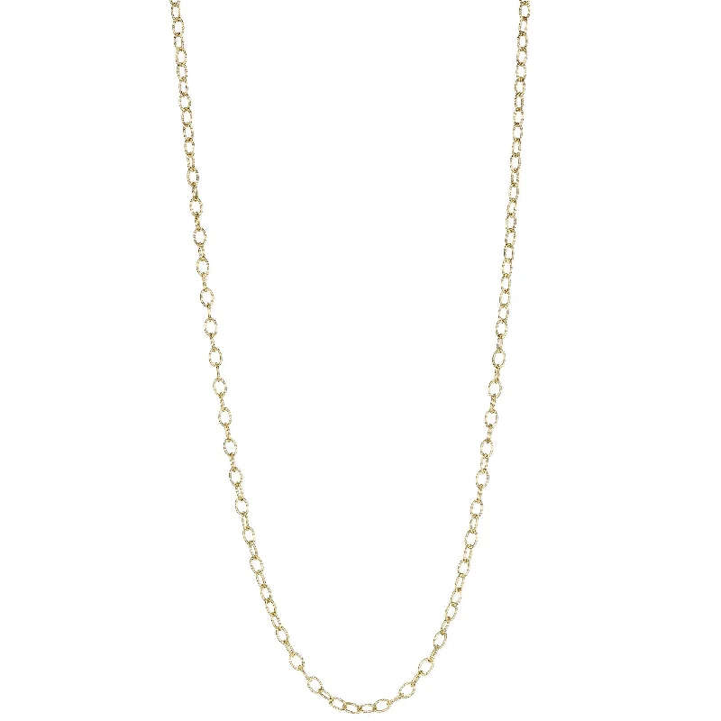 Cat Necklaces-Penny Preville Matte Gold Oval Link Necklace