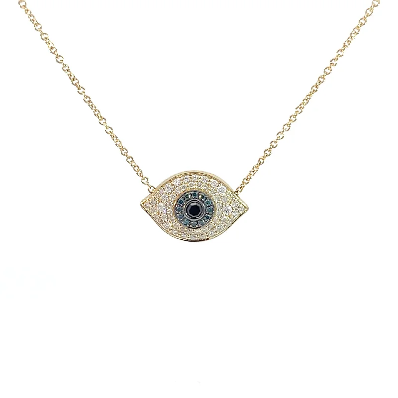 Statement Chain Necklaces-Aspery and Guldag Yellow Evil Eye Necklace